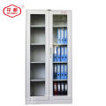 Chemical laboratory storage glass door steel cabinet for hospital